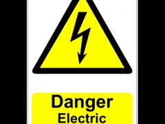 Sign danger electric shock risk