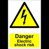 Sign danger electric shock risk