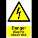 Sign danger electric shock risk